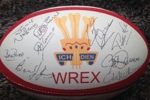 Signed rugby ball