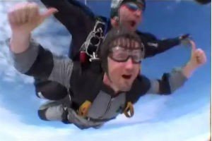 Chris Lewis Parachute Jump